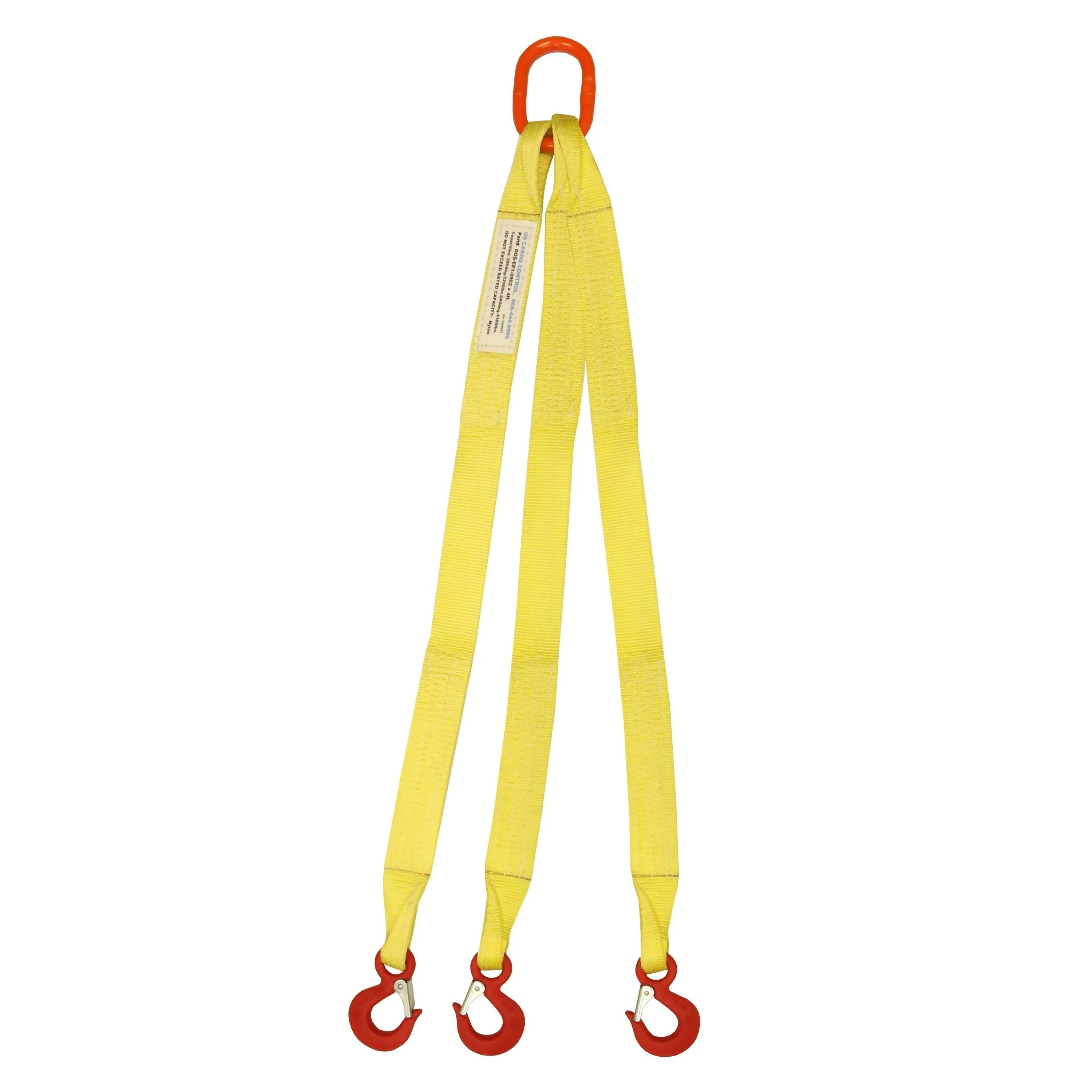 2"x8' (1 ply) Triple Leg Nylon Sling w/ Master Link & Sling Hook