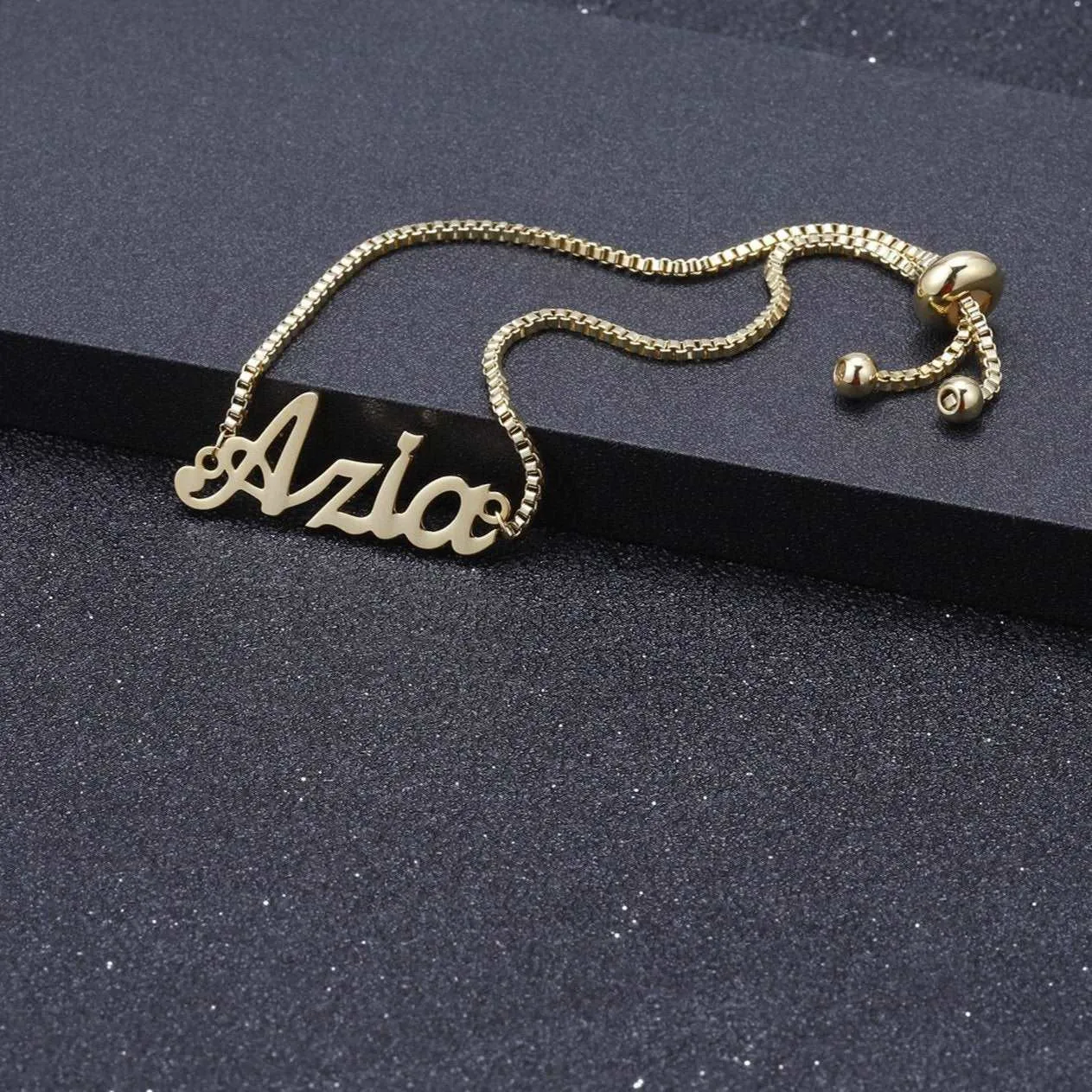 Customized Name Box Chain Bracelet