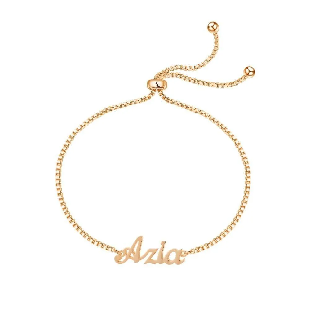 Customized Name Box Chain Bracelet