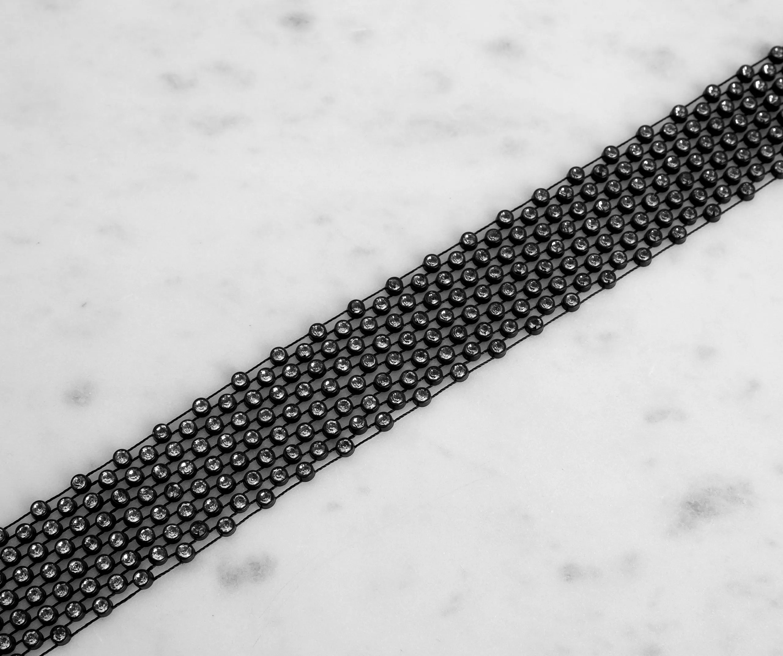 Electric Love Mesh Rhinestone Choker