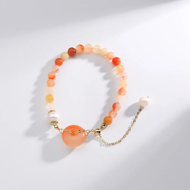 Fortune's Favor Sterling Silver Jade Bracelet with Safety Buckle