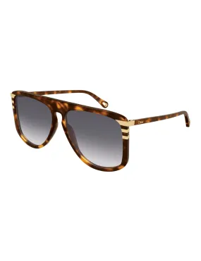 Geometric Sunglasses, Havana/Grey