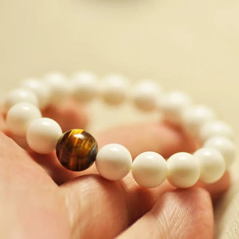High Quality White Chalcedony Bracelet