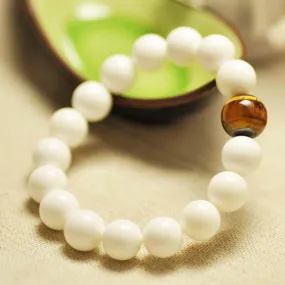 High Quality White Chalcedony Bracelet