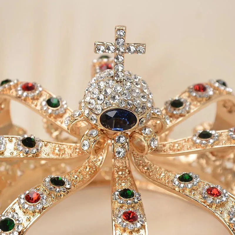 King's Court Vintage Metal Alloy Men's Full Round Party Crown