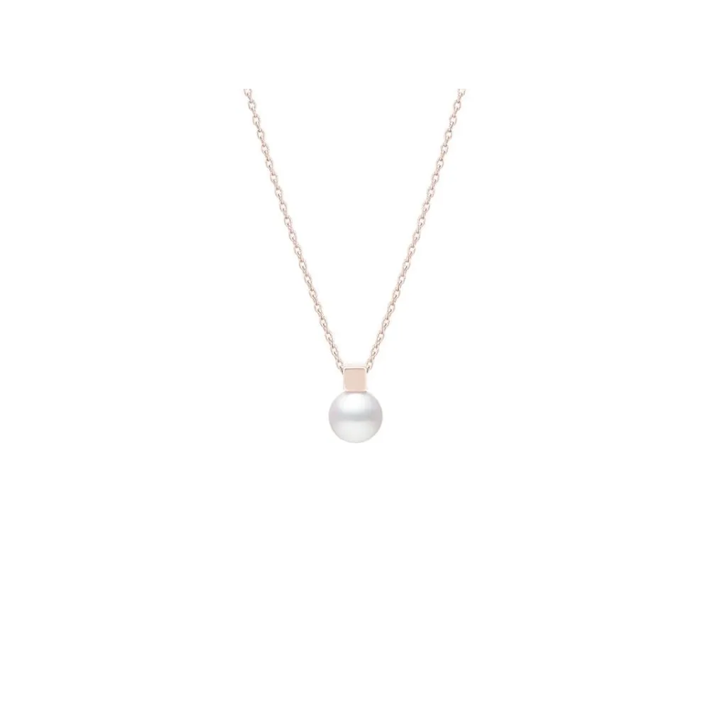 Mikimoto 18K White Gold Necklace with Akoya Pearl Pendant