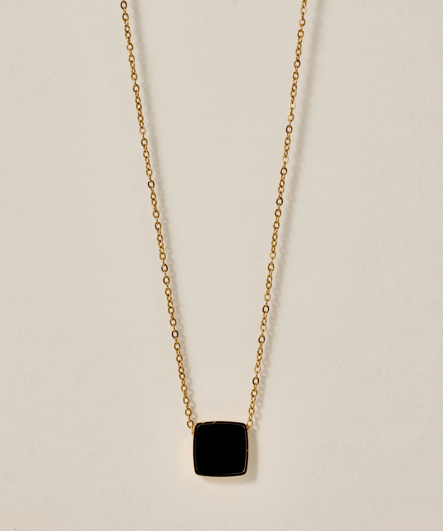 Onyx Pendant Necklace［Stainless］