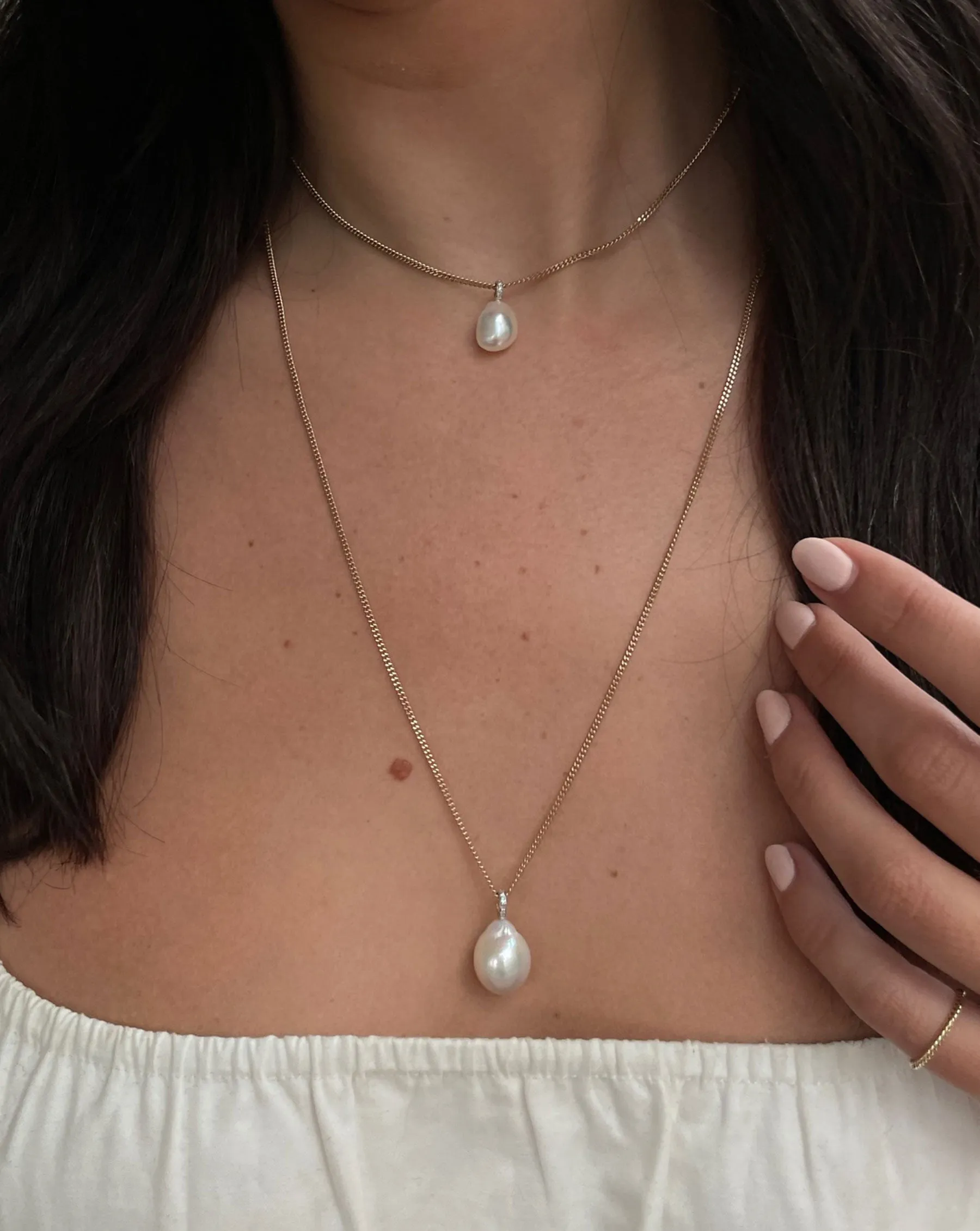Organic Pearl   Pavé Choker