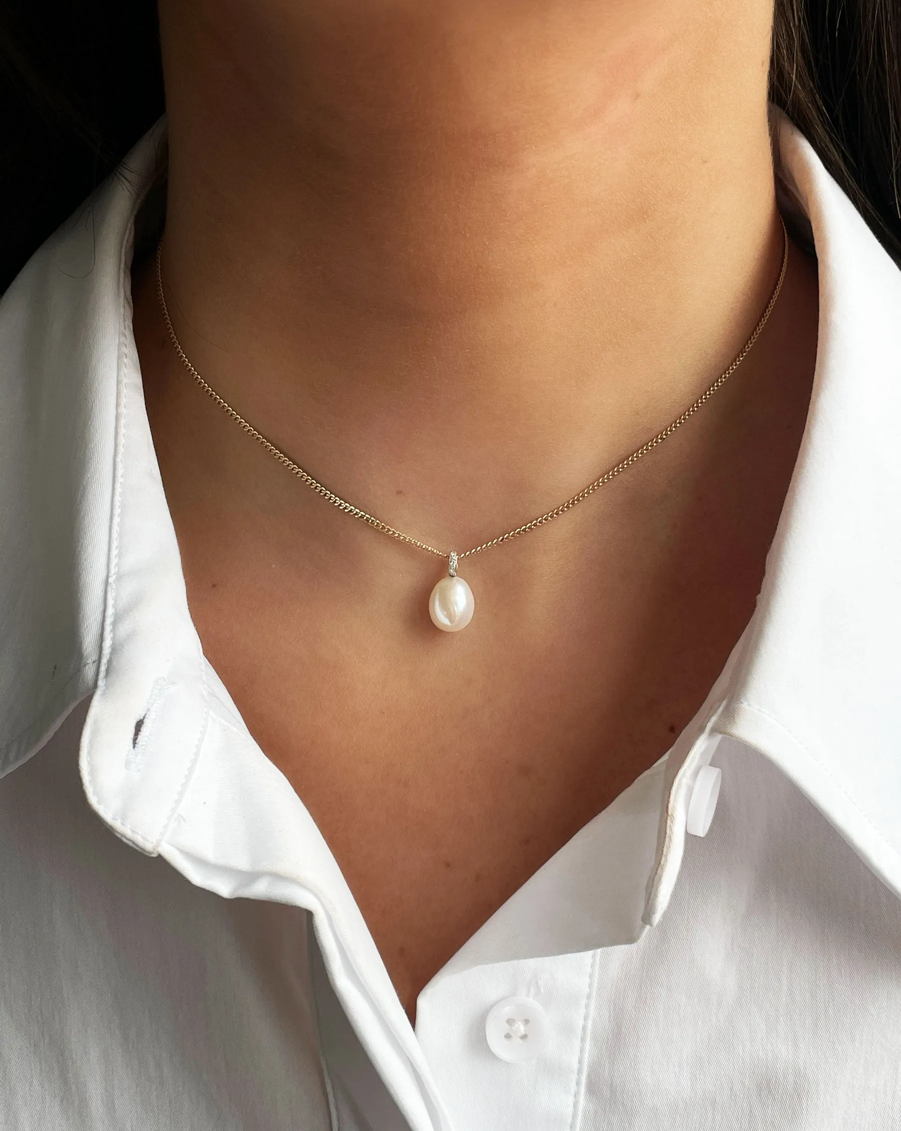 Organic Pearl   Pavé Choker